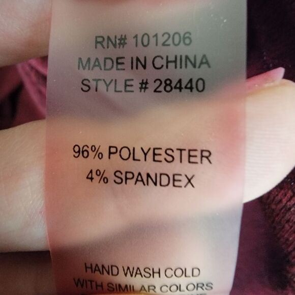 Soft Surroundings burgundy knit long sleeve tunic top xs - Picture 5 of 5